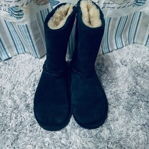 BearPaw Navy Blue Suede Boots Size 6